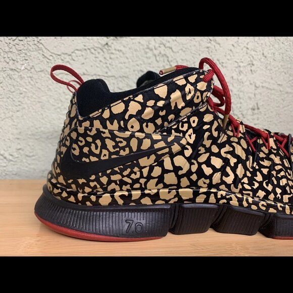 RARE🚀Nike Free Trainer 7.0 NRG Gold Cheetah Print Olympic 599087-006 Size 10 - Picture 2 of 8